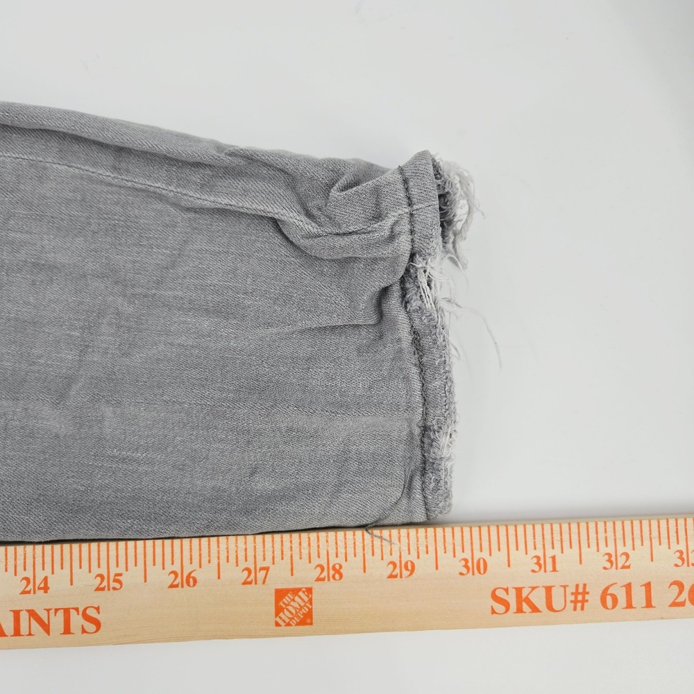 Jordan Craig Sean Fit Grey Distressed Slim Stretch Denim Jeans 34 Short Thrashed - Picture 14 of 14